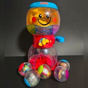 Fisher-Price Roll-a-Round Swirlin’ Surprise Gumball Machine 5 Balls WORKS